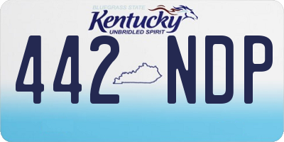 KY license plate 442NDP