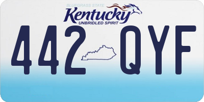 KY license plate 442QYF