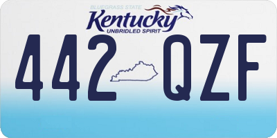 KY license plate 442QZF