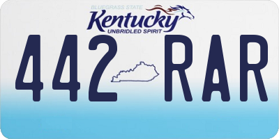 KY license plate 442RAR