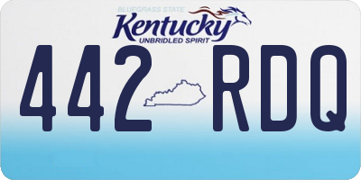 KY license plate 442RDQ
