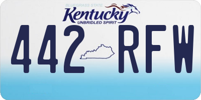KY license plate 442RFW
