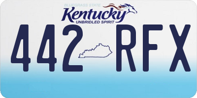 KY license plate 442RFX