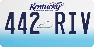 KY license plate 442RIV