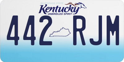 KY license plate 442RJM