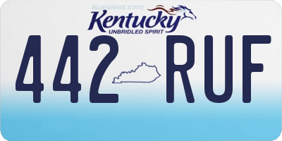 KY license plate 442RUF
