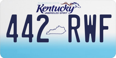 KY license plate 442RWF