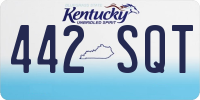 KY license plate 442SQT