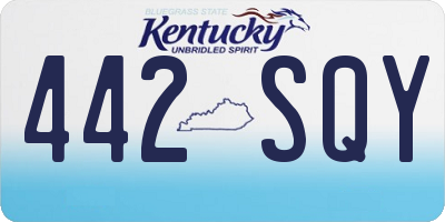KY license plate 442SQY