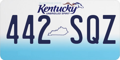 KY license plate 442SQZ