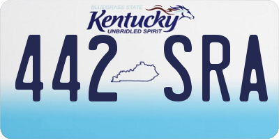 KY license plate 442SRA
