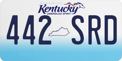 KY license plate 442SRD