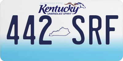KY license plate 442SRF