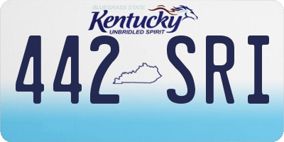 KY license plate 442SRI