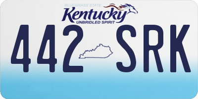 KY license plate 442SRK