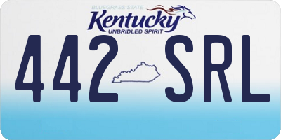 KY license plate 442SRL
