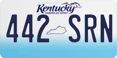 KY license plate 442SRN