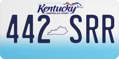 KY license plate 442SRR