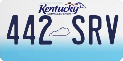 KY license plate 442SRV