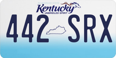 KY license plate 442SRX