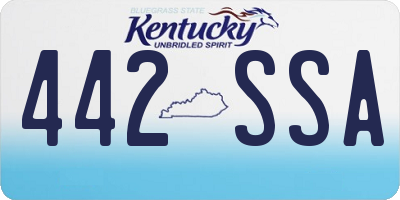 KY license plate 442SSA