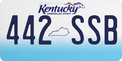 KY license plate 442SSB