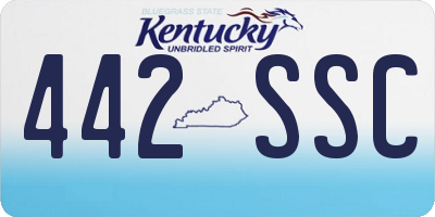 KY license plate 442SSC