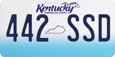 KY license plate 442SSD