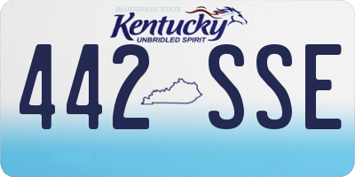 KY license plate 442SSE