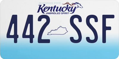 KY license plate 442SSF