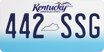 KY license plate 442SSG