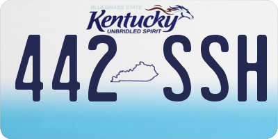 KY license plate 442SSH
