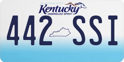KY license plate 442SSI