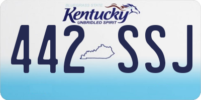KY license plate 442SSJ