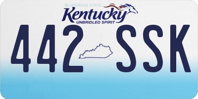 KY license plate 442SSK
