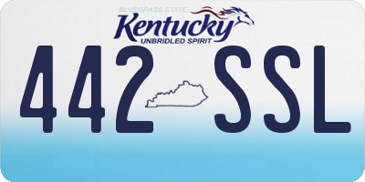 KY license plate 442SSL