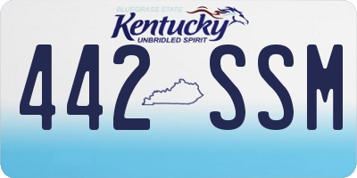 KY license plate 442SSM