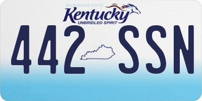 KY license plate 442SSN