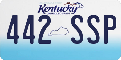 KY license plate 442SSP