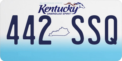 KY license plate 442SSQ