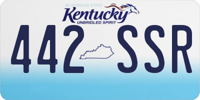 KY license plate 442SSR