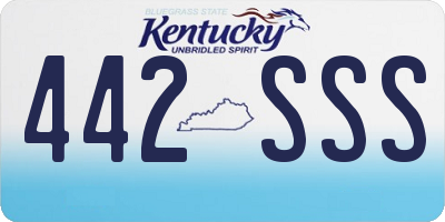 KY license plate 442SSS
