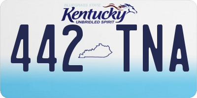 KY license plate 442TNA