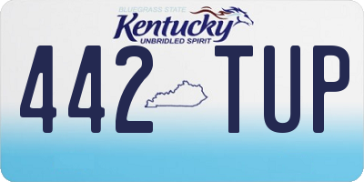 KY license plate 442TUP
