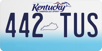 KY license plate 442TUS