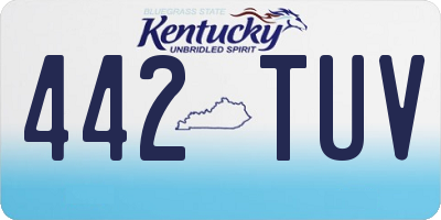 KY license plate 442TUV