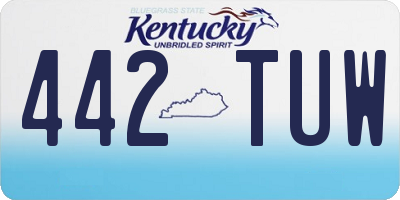 KY license plate 442TUW