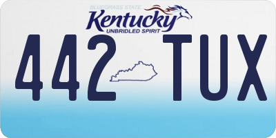KY license plate 442TUX