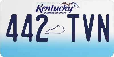 KY license plate 442TVN