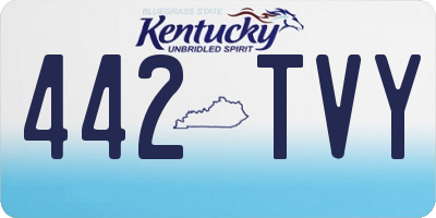 KY license plate 442TVY
